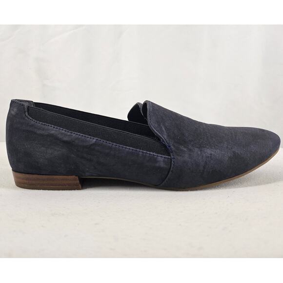 FRANCO SARTO WOMEN'S SMOKING SLIPPERS – SENATE BLUE – SIZE 8 – SUEDE WITH GORING - Picture 8 of 10